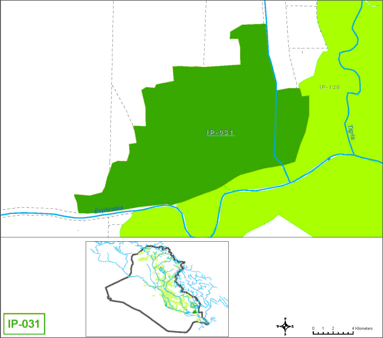 Small farms in the Euphrates river mouth